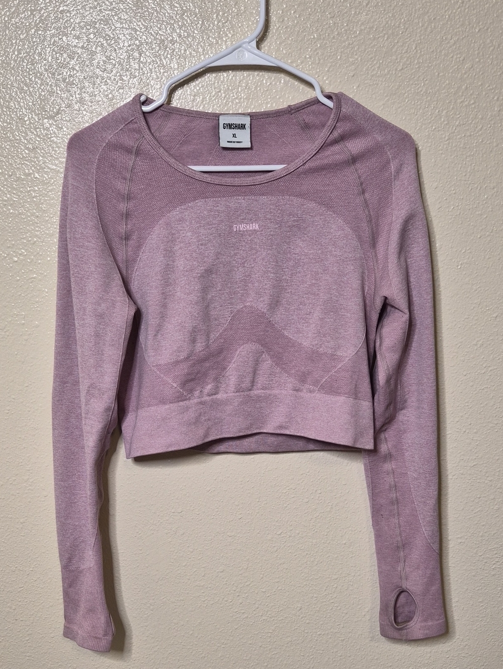 Gymshark Dusty Pink Seamless Long Sleeve Crop Top